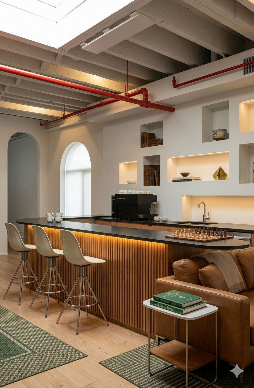 Wide view of Dean Street bar and lounge