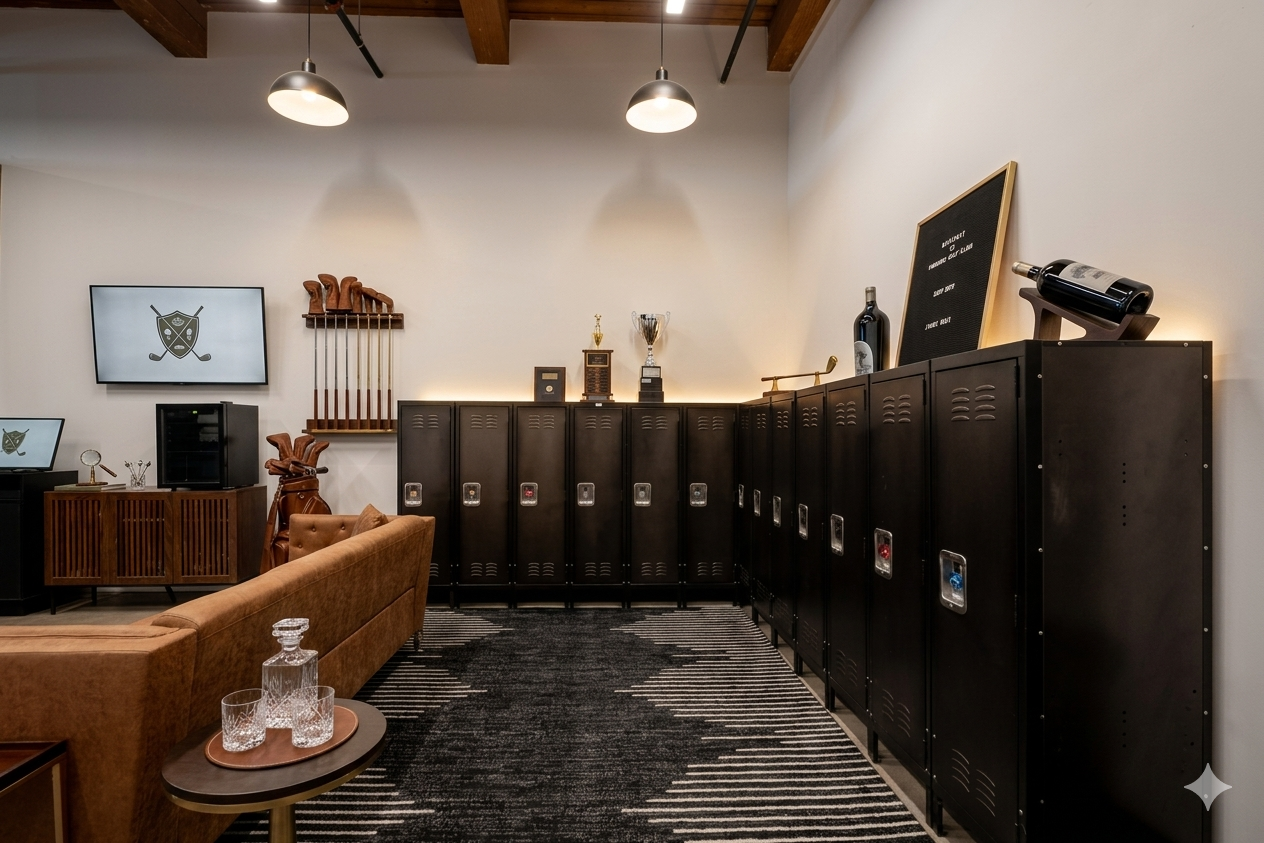 Premium lockers at Gowanus Golf Club