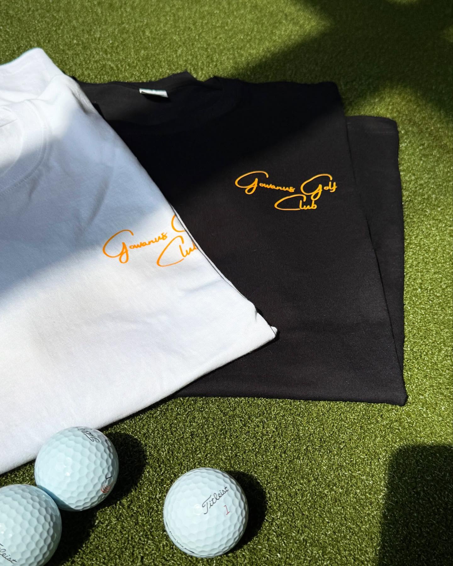 Club merchandise on turf